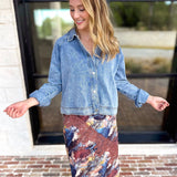 Weekend Signature Denim Shirt Jacket-200 Fashion Blouses-FATE-July & June Women's Fashion Boutique Located in San Antonio, Texas