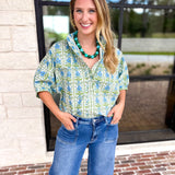 Fresh Air Floral Blouse-200 Fashion Blouses-ENTRO-July & June Women's Fashion Boutique Located in San Antonio, Texas
