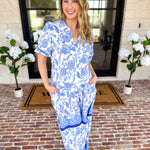 Mary Square - Porcelain Vines Midi Dress-500 Midi-MARY SQUARE-July & June Women's Fashion Boutique Located in San Antonio, Texas