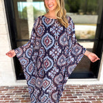 Easy Escape Caftan Midi Dress-500 Midi-TCEC-July & June Women's Fashion Boutique Located in San Antonio, Texas