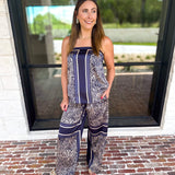 The Naples Satin Set - Navy-500 Midi-ENTRO-July & June Women's Fashion Boutique Located in San Antonio, Texas