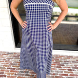 Bayside Navy Midi Dress-500 Midi-ENTRO-July & June Women's Fashion Boutique Located in San Antonio, Texas