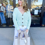 Effortless Mint Cardigan-230 Sweaters/Cardis-IN FEBRUARY-July & June Women's Fashion Boutique Located in San Antonio, Texas