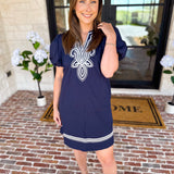 Navy Sails Mini Dress-510 Mini-JODIFL-July & June Women's Fashion Boutique Located in San Antonio, Texas