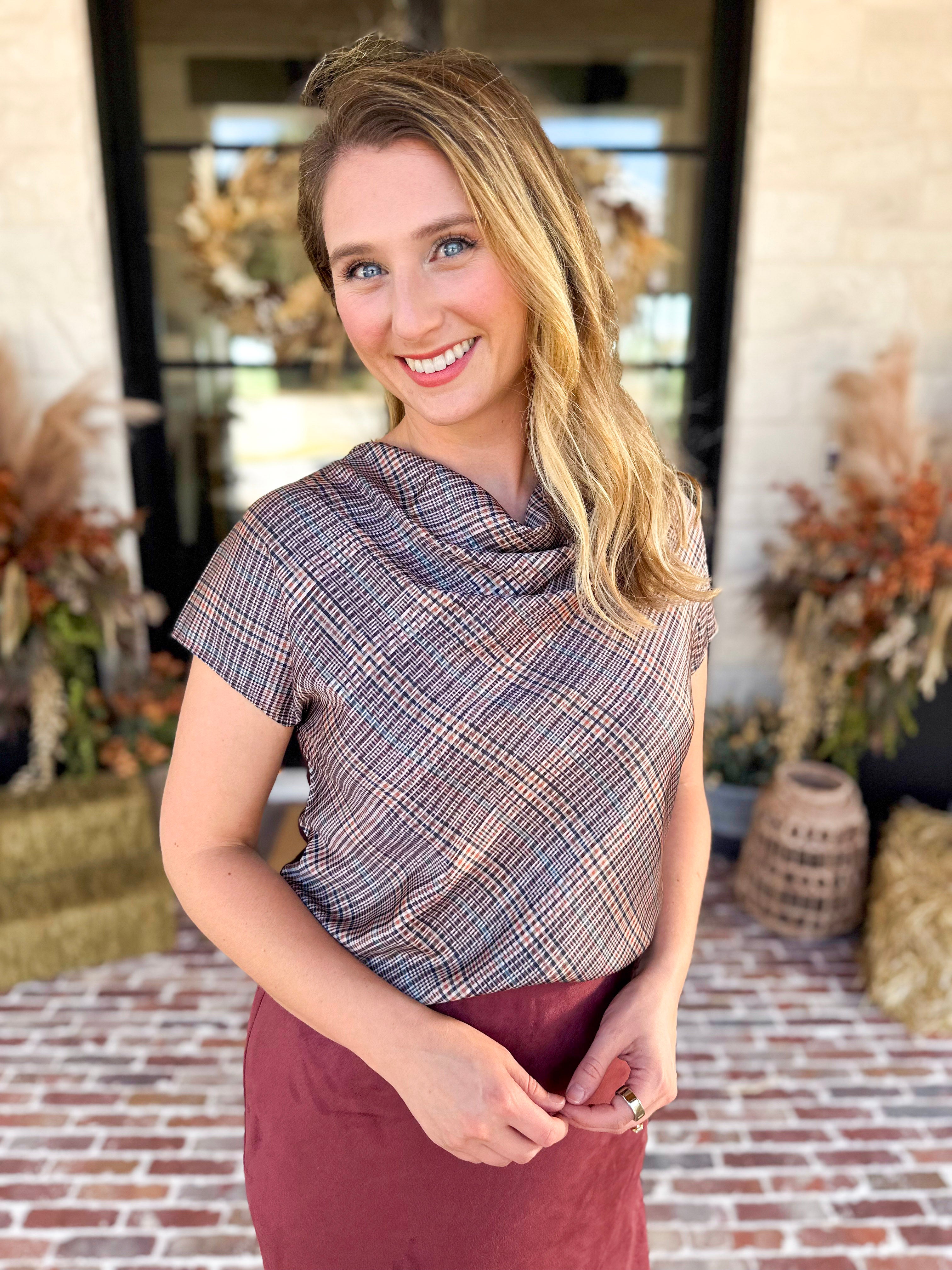 Current Air - The Social Hour Blouse-200 Fashion Blouses-CURRENT AIR CLOTHING-July & June Women's Fashion Boutique Located in San Antonio, Texas