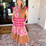 THML - Bold Garden Midi Dress-500 Midi-THML-July & June Women's Fashion Boutique Located in San Antonio, Texas