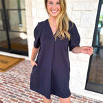 Comfy & Classy Navy Mini Dress-510 Mini-JODIFL-July & June Women's Fashion Boutique Located in San Antonio, Texas