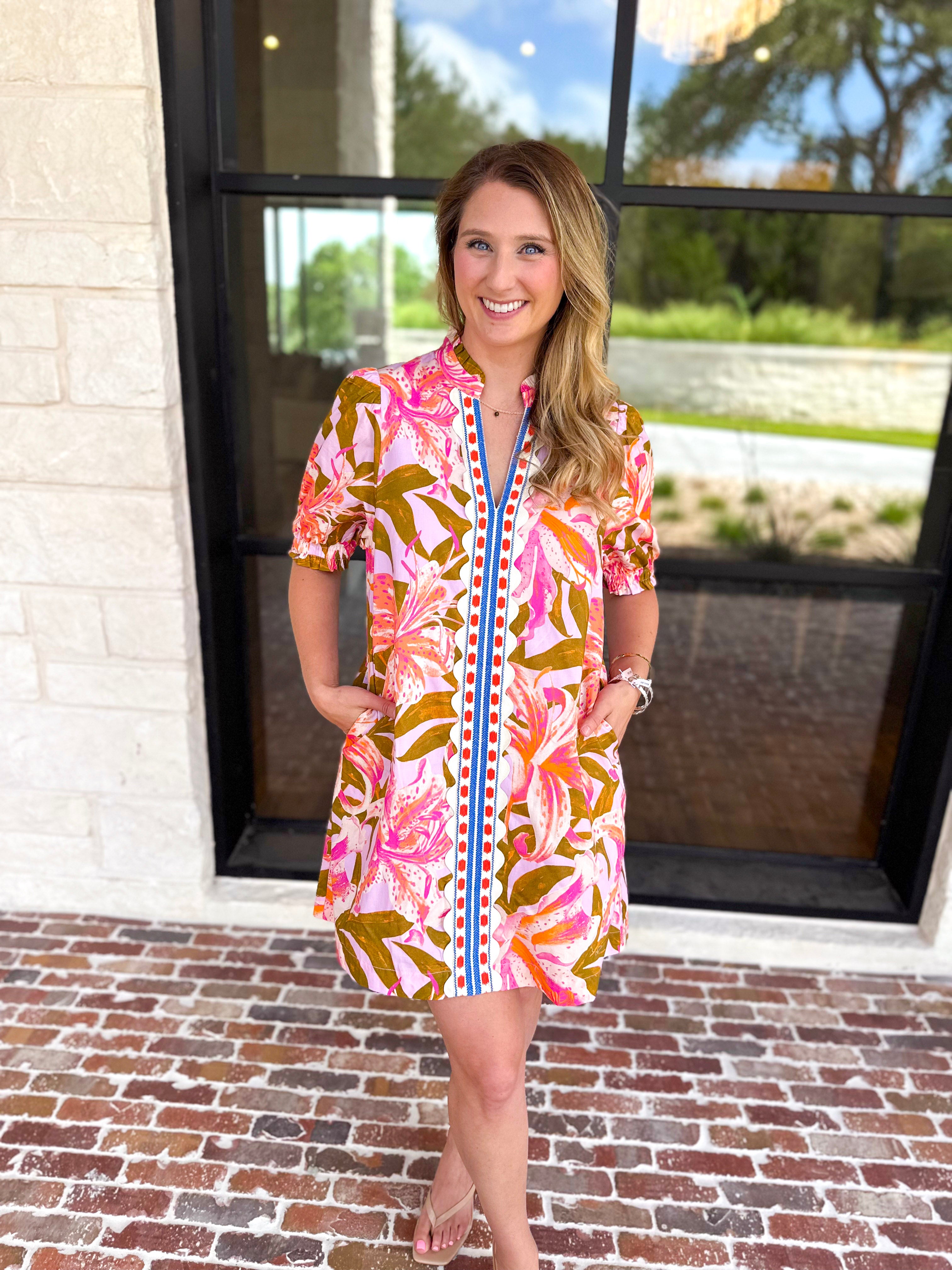 THML - Graceful Bloom Mini Dress-510 Mini-THML-July & June Women's Fashion Boutique Located in San Antonio, Texas