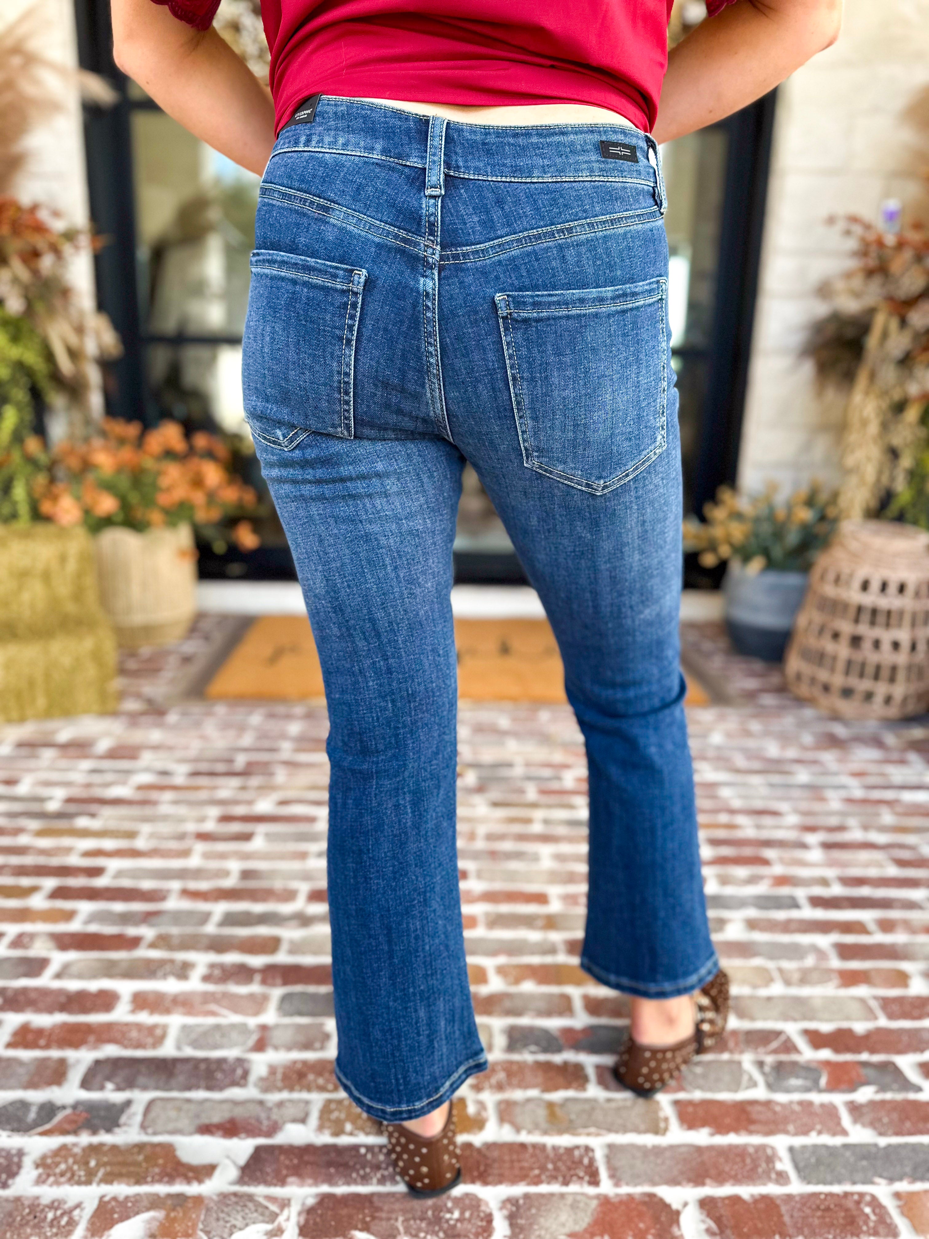 Liverpool - The Hannah Crop Flare Jeans-420 Denim-LIVERPOOL JEANS COMPANY-July & June Women's Fashion Boutique Located in San Antonio, Texas