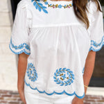Current Air - The Artisan Blouse & Shorts Set-510 Mini-CURRENT AIR CLOTHING-July & June Women's Fashion Boutique Located in San Antonio, Texas