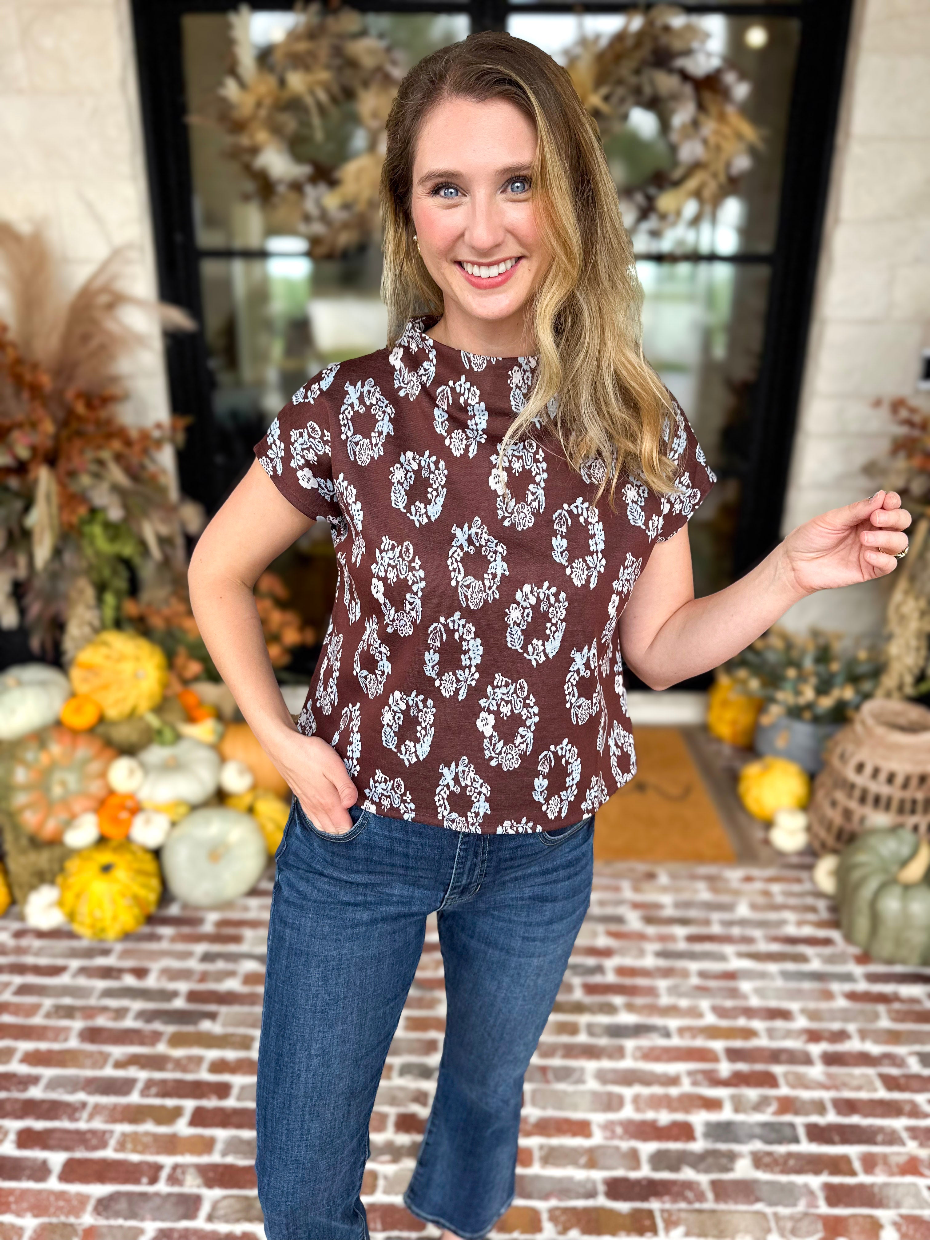 THML - Fall Muse Mock Neck Knit Top-230 Sweaters/Cardis-THML-July & June Women's Fashion Boutique Located in San Antonio, Texas