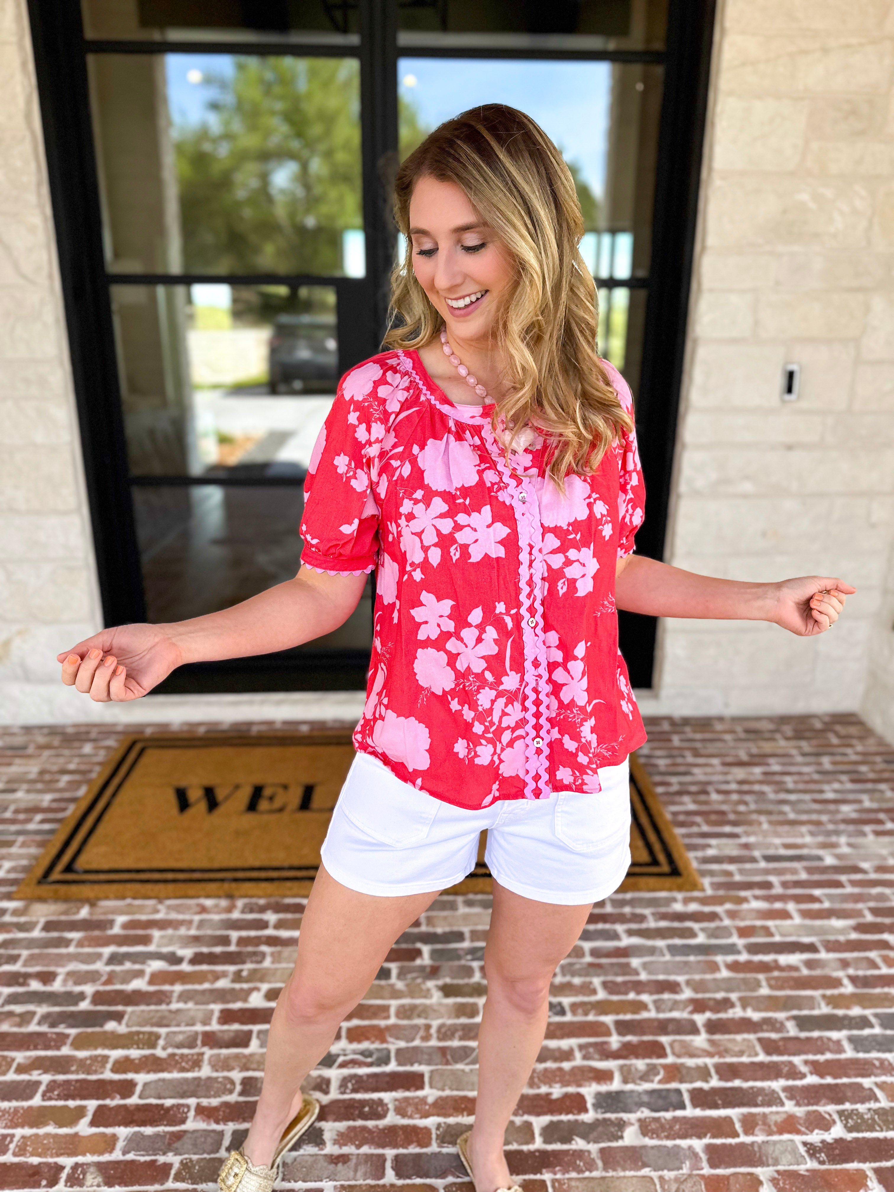 The Colorful in Confidence Blouse-200 Fashion Blouses-FATE-July & June Women's Fashion Boutique Located in San Antonio, Texas