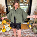 Wren Utility Jacket - Deep Olive-600 Outerwear-ENTRO-July & June Women's Fashion Boutique Located in San Antonio, Texas