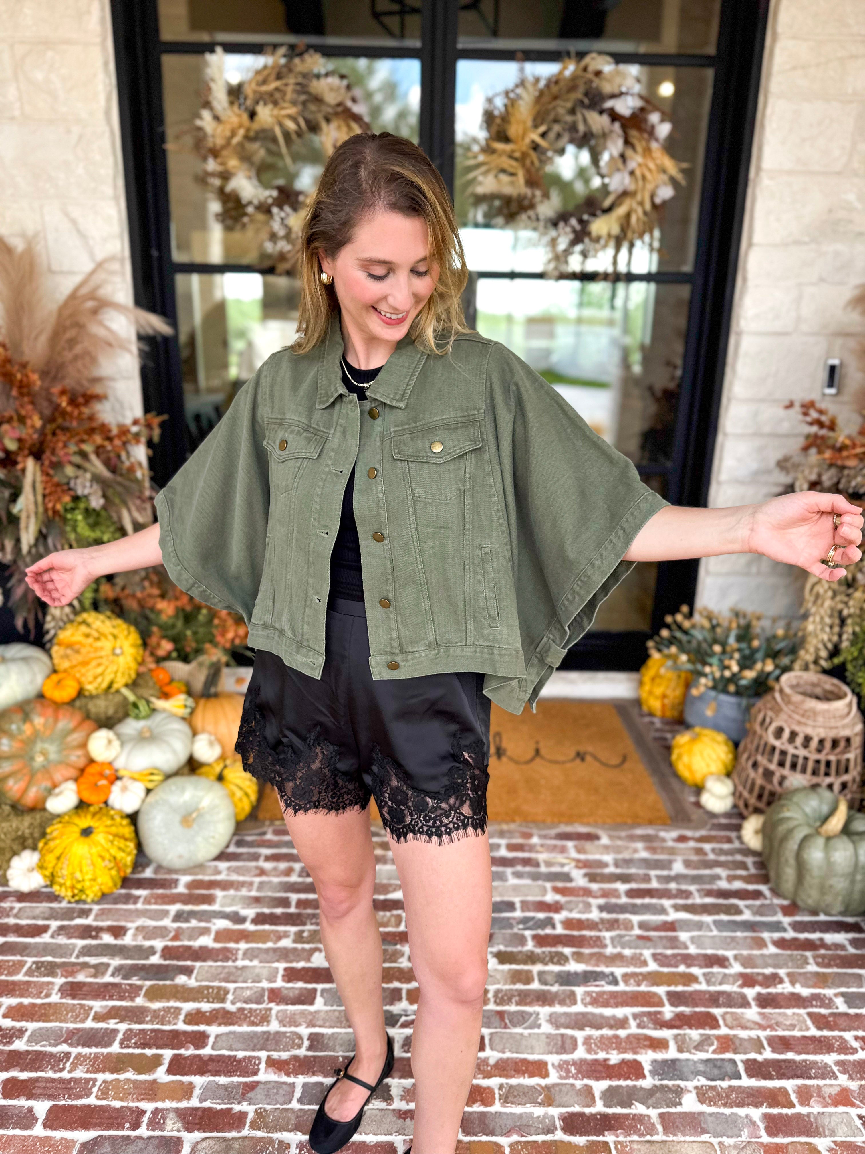 Wren Utility Jacket - Deep Olive-600 Outerwear-ENTRO-July & June Women's Fashion Boutique Located in San Antonio, Texas