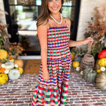Always Vibrant Gingham Maxi Dress-500 Midi-TCEC-July & June Women's Fashion Boutique Located in San Antonio, Texas