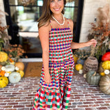 Always Vibrant Gingham Maxi Dress-500 Midi-TCEC-July & June Women's Fashion Boutique Located in San Antonio, Texas