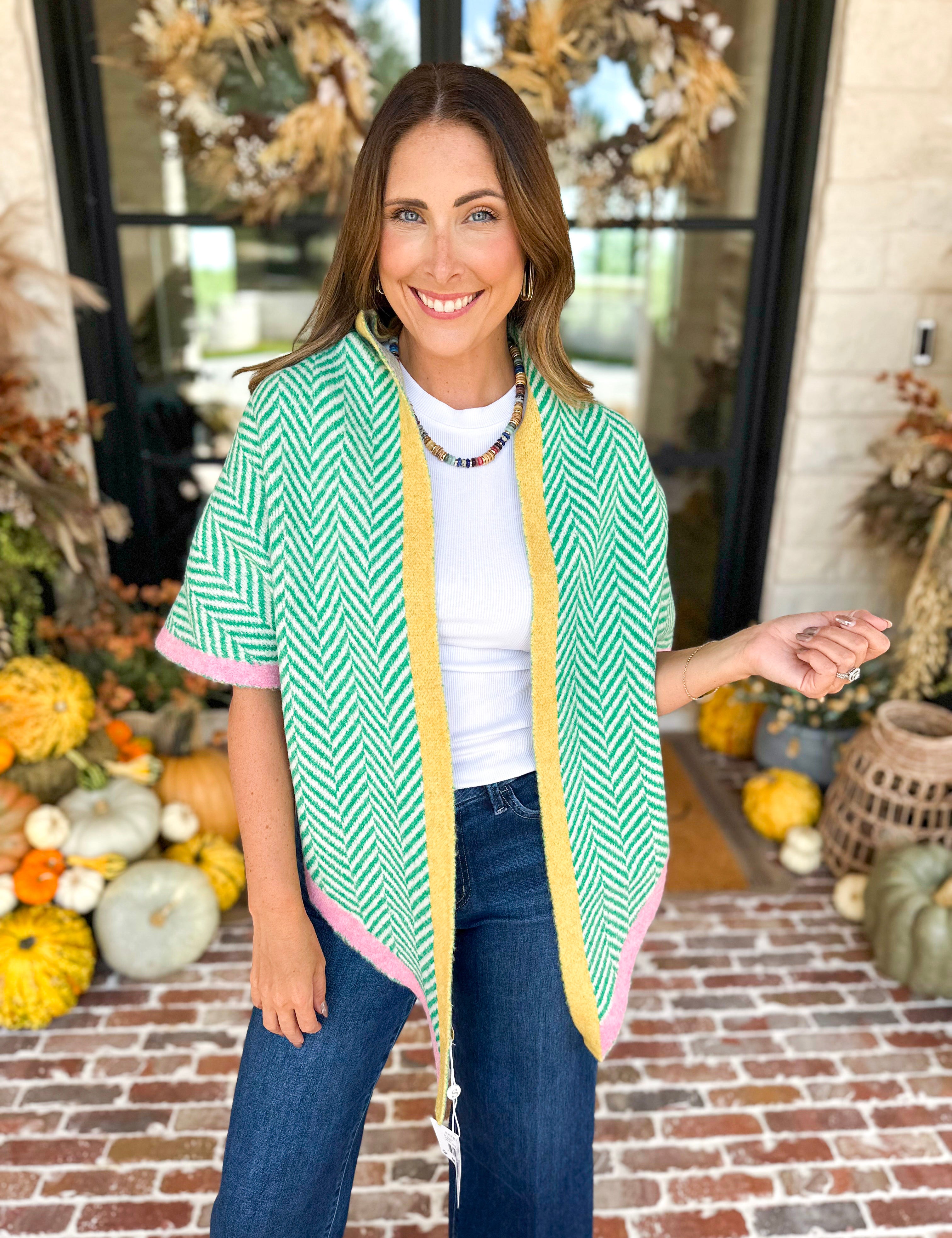 Ziggy Triangle Scarf - Green-130 Accessories-SHIRALEAH-July & June Women's Fashion Boutique Located in San Antonio, Texas