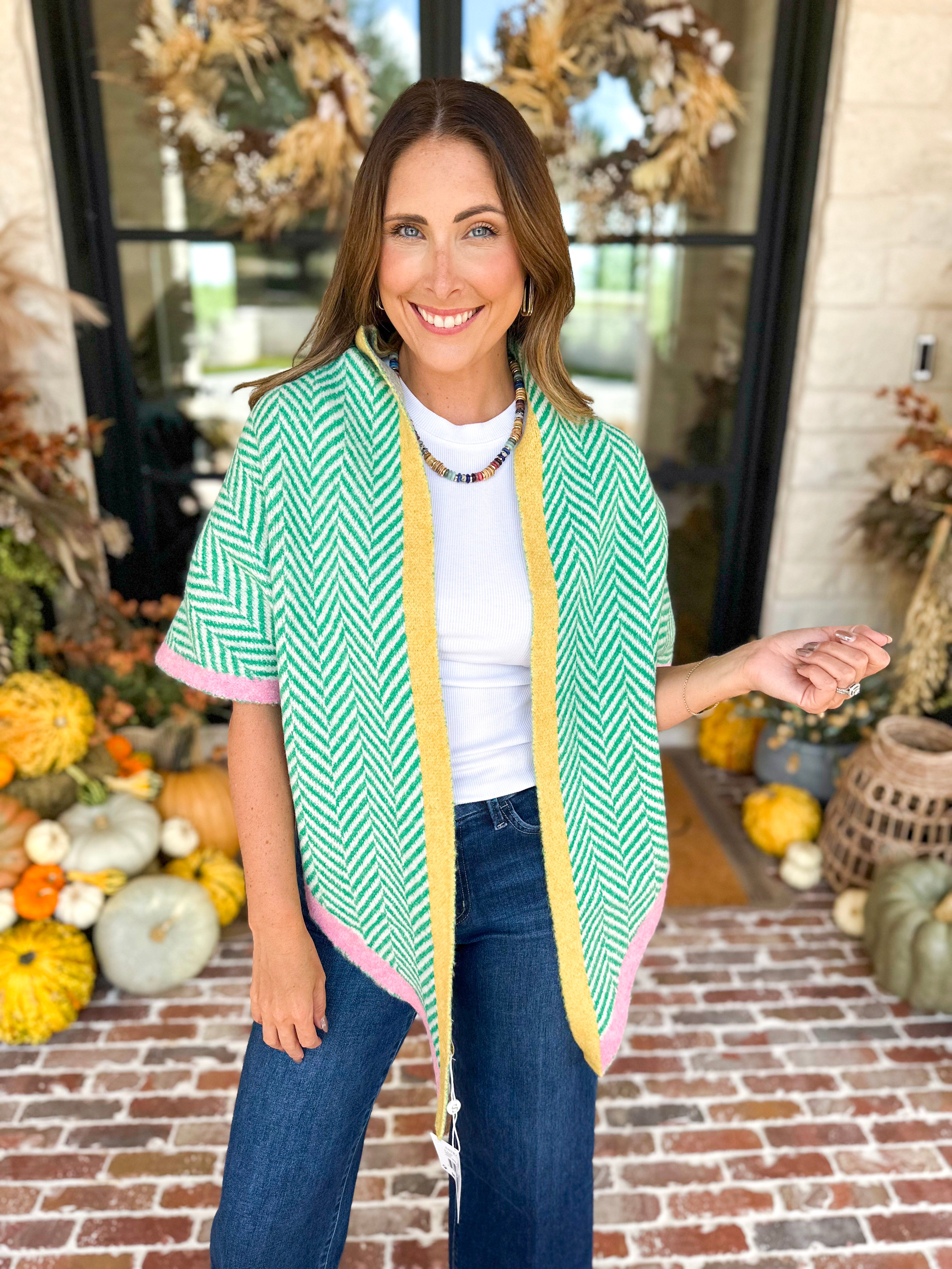 Ziggy Triangle Scarf - Green-130 Accessories-SHIRALEAH-July & June Women's Fashion Boutique Located in San Antonio, Texas