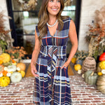 THML - Socialite Plaid Midi Dress-500 Midi-THML-July & June Women's Fashion Boutique Located in San Antonio, Texas