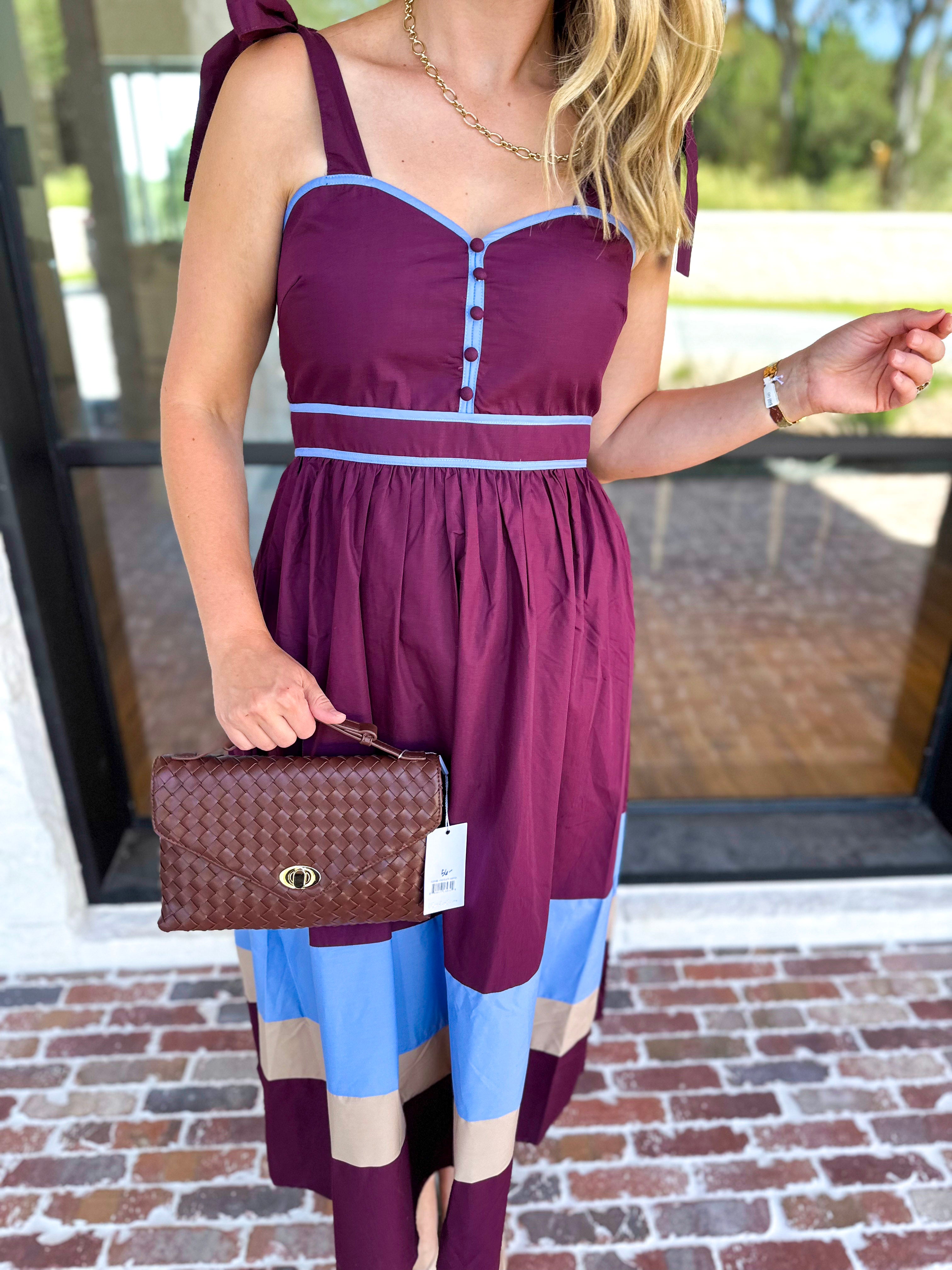 The Romy Midi Dress - Plum-500 Midi-ENTRO-July & June Women's Fashion Boutique Located in San Antonio, Texas