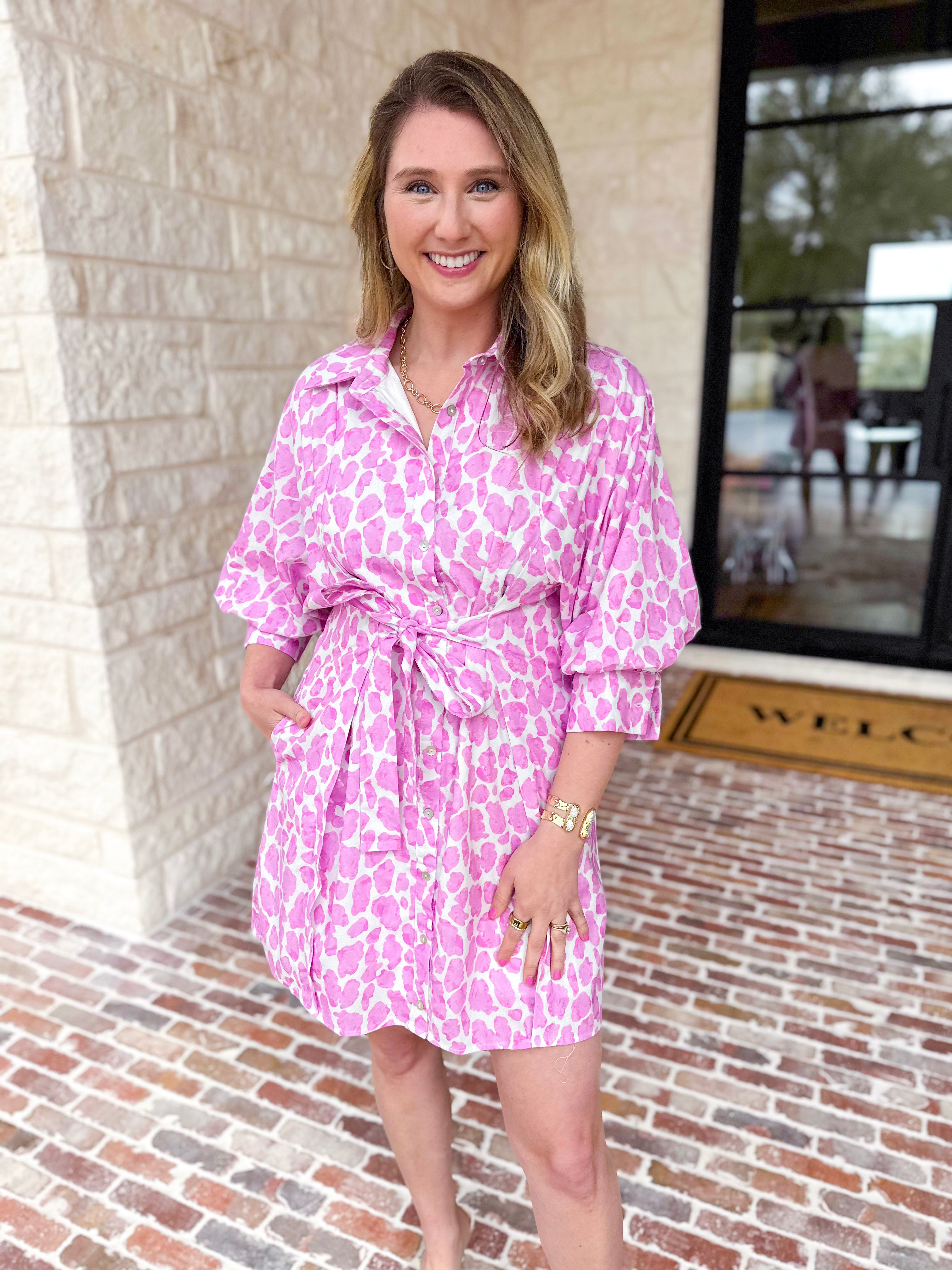 The Pink Poppy Mini Dress-510 Mini-ENTRO-July & June Women's Fashion Boutique Located in San Antonio, Texas