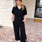 Linen & Gingham Bow Set-500 Midi-ALLIE ROSE-July & June Women's Fashion Boutique Located in San Antonio, Texas