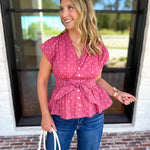 Girls Night Out Blouse - Mauve Rust-200 Fashion Blouses-ENTRO-July & June Women's Fashion Boutique Located in San Antonio, Texas