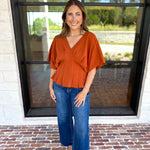 Elevated Chic Top - Clay-200 Fashion Blouses-ENTRO-July & June Women's Fashion Boutique Located in San Antonio, Texas