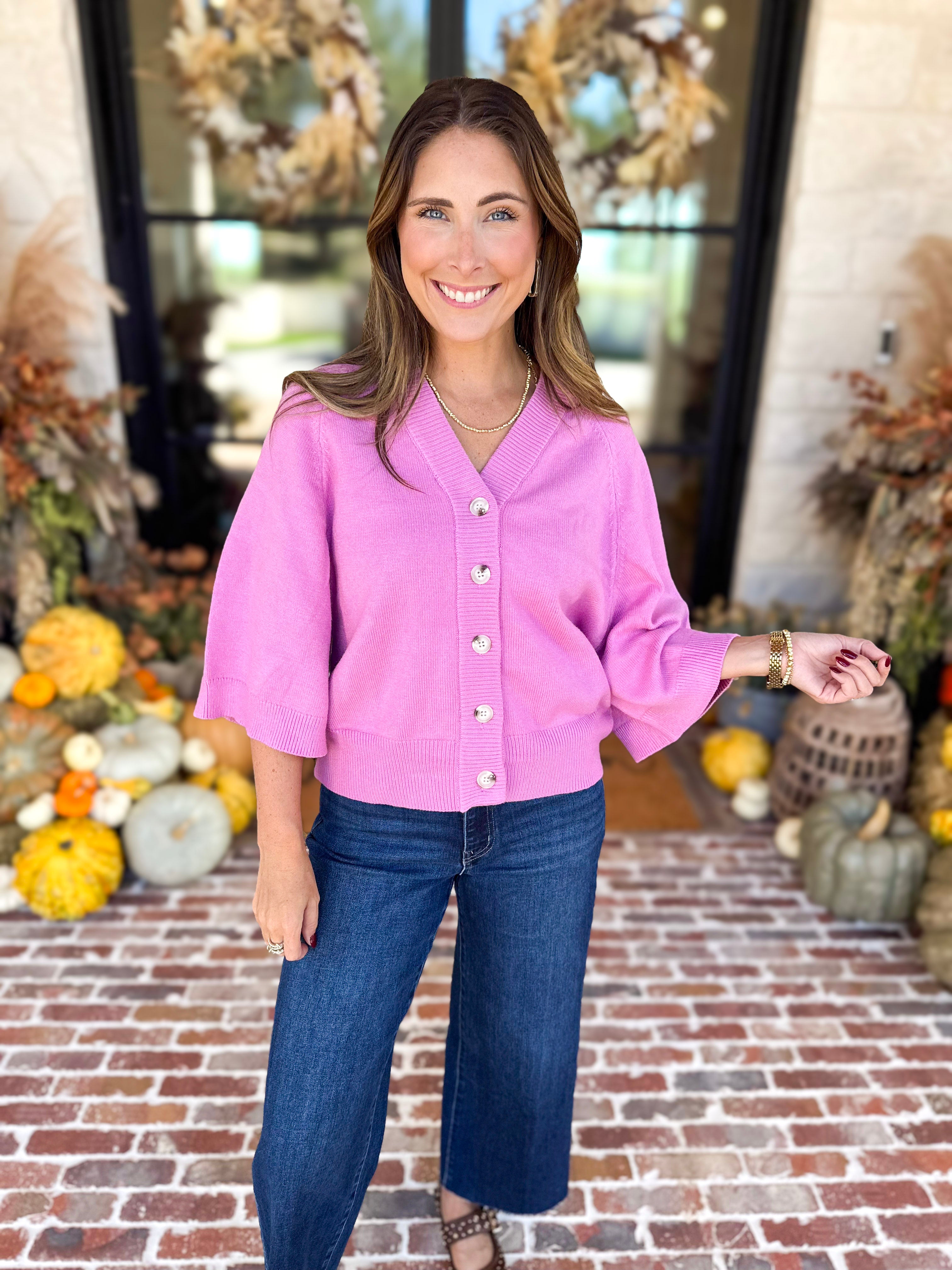 Comfy Oversized Cardigan Top - Pink-230 Sweaters/Cardis-FATE-July & June Women's Fashion Boutique Located in San Antonio, Texas
