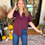 Liverpool - Good Feeling Button Down Top-200 Fashion Blouses-LIVERPOOL JEANS COMPANY-July & June Women's Fashion Boutique Located in San Antonio, Texas