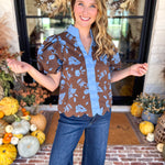Timeless Blooms Blouse-200 Fashion Blouses-ENTRO-July & June Women's Fashion Boutique Located in San Antonio, Texas