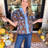 Timeless Blooms Blouse-200 Fashion Blouses-ENTRO-July & June Women's Fashion Boutique Located in San Antonio, Texas