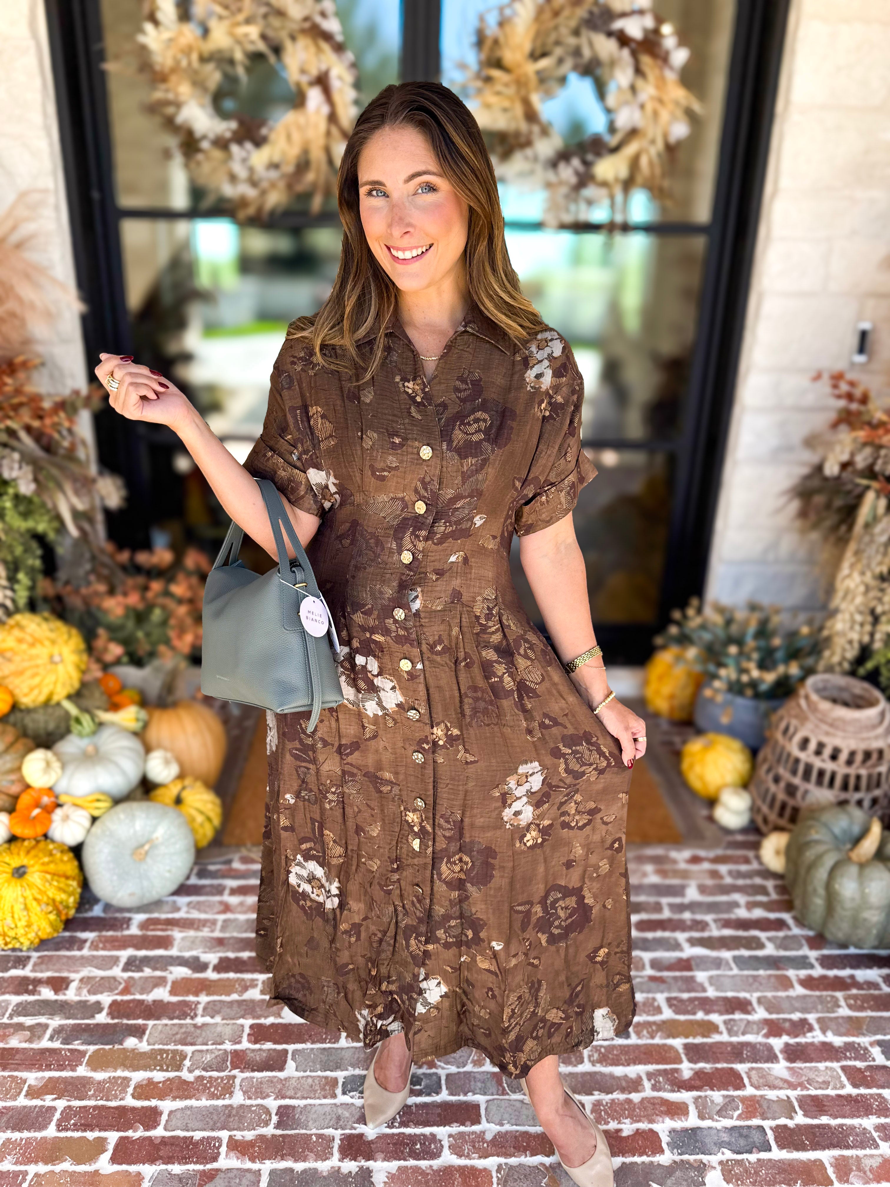 THML - Evermore Floral Midi Dress-500 Midi-THML-July & June Women's Fashion Boutique Located in San Antonio, Texas