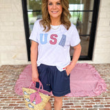 USA Relaxed Tee-210 Casual Blouses-SHIRALEAH-July & June Women's Fashion Boutique Located in San Antonio, Texas