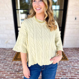 The Bailee Sweater Top - Kiwi-230 Sweaters/Cardis-RAE MODE-July & June Women's Fashion Boutique Located in San Antonio, Texas