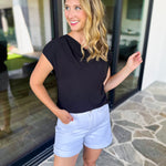 Current Air - Cowl Neck Blouse - Black-200 Fashion Blouses-CURRENT AIR CLOTHING-July & June Women's Fashion Boutique Located in San Antonio, Texas