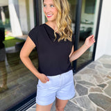 Current Air - Cowl Neck Blouse - Black-200 Fashion Blouses-CURRENT AIR CLOTHING-July & June Women's Fashion Boutique Located in San Antonio, Texas