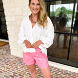 Sweet Lace Button Down Blouse-200 Fashion Blouses-FATE-July & June Women's Fashion Boutique Located in San Antonio, Texas