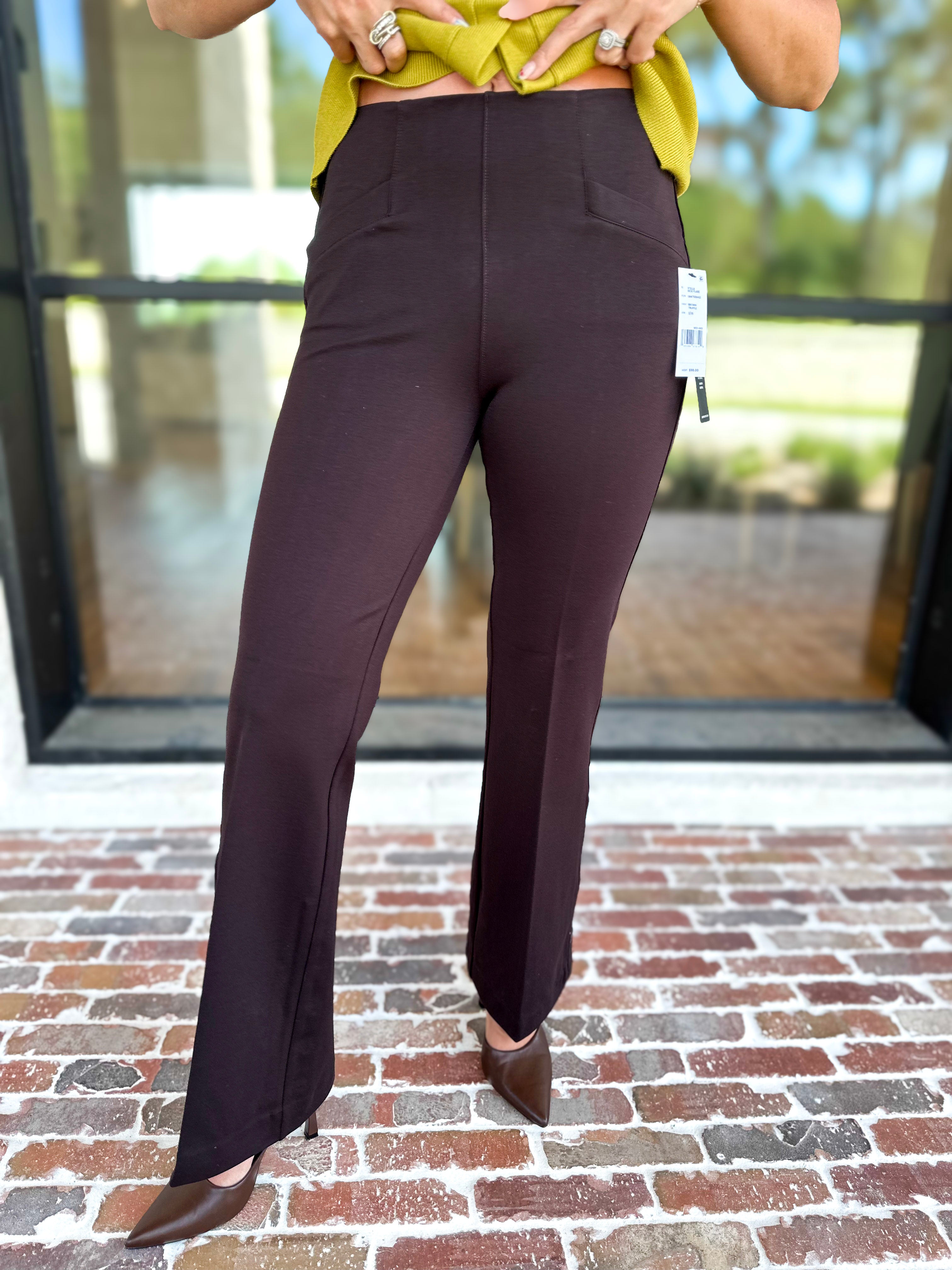 Liverpool - The Stella Flare Pants - Brown-400 Pants-LIVERPOOL JEANS COMPANY-July & June Women's Fashion Boutique Located in San Antonio, Texas