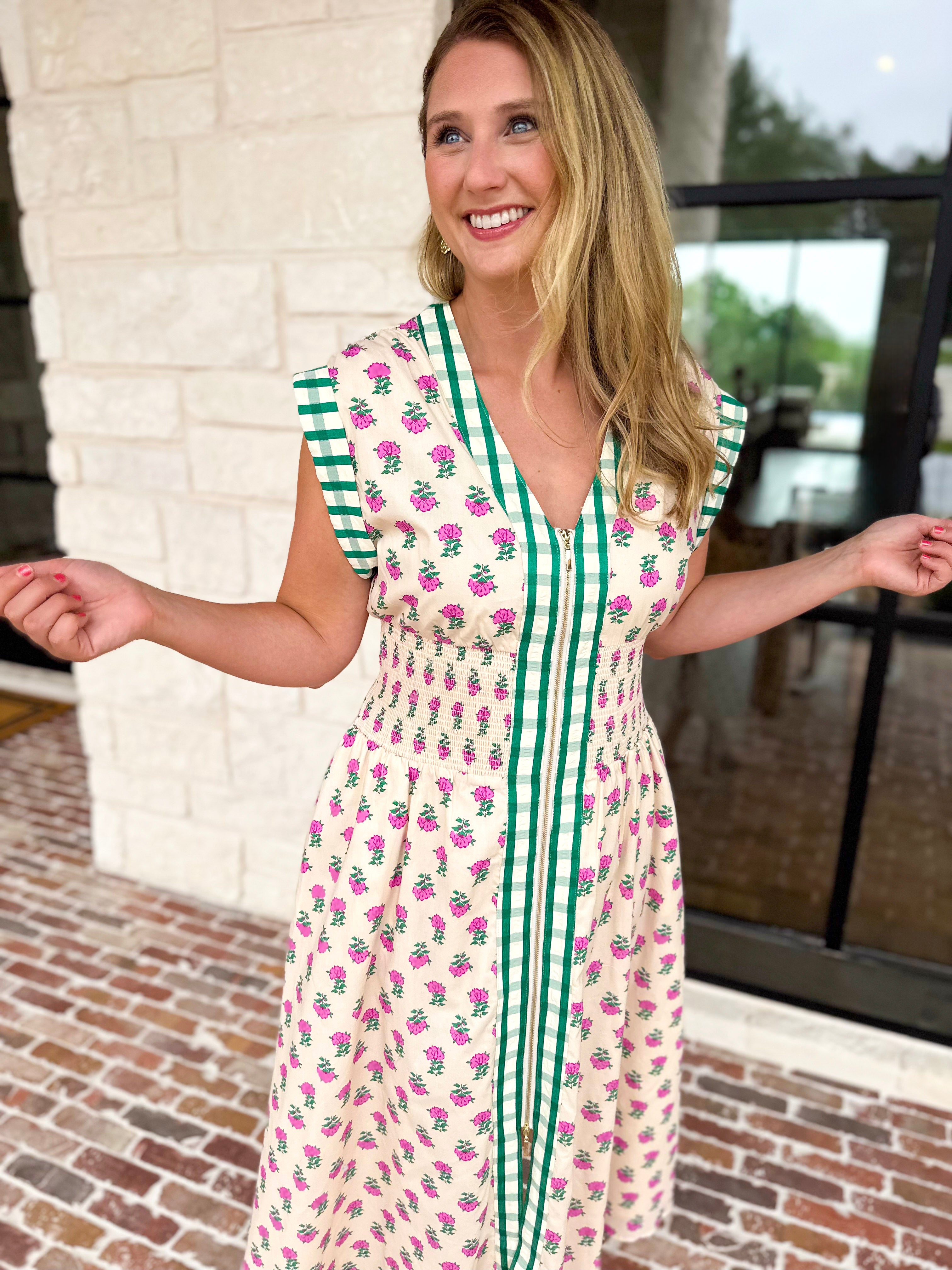 THML - Spring Gatherings Midi Dress-500 Midi-THML-July & June Women's Fashion Boutique Located in San Antonio, Texas