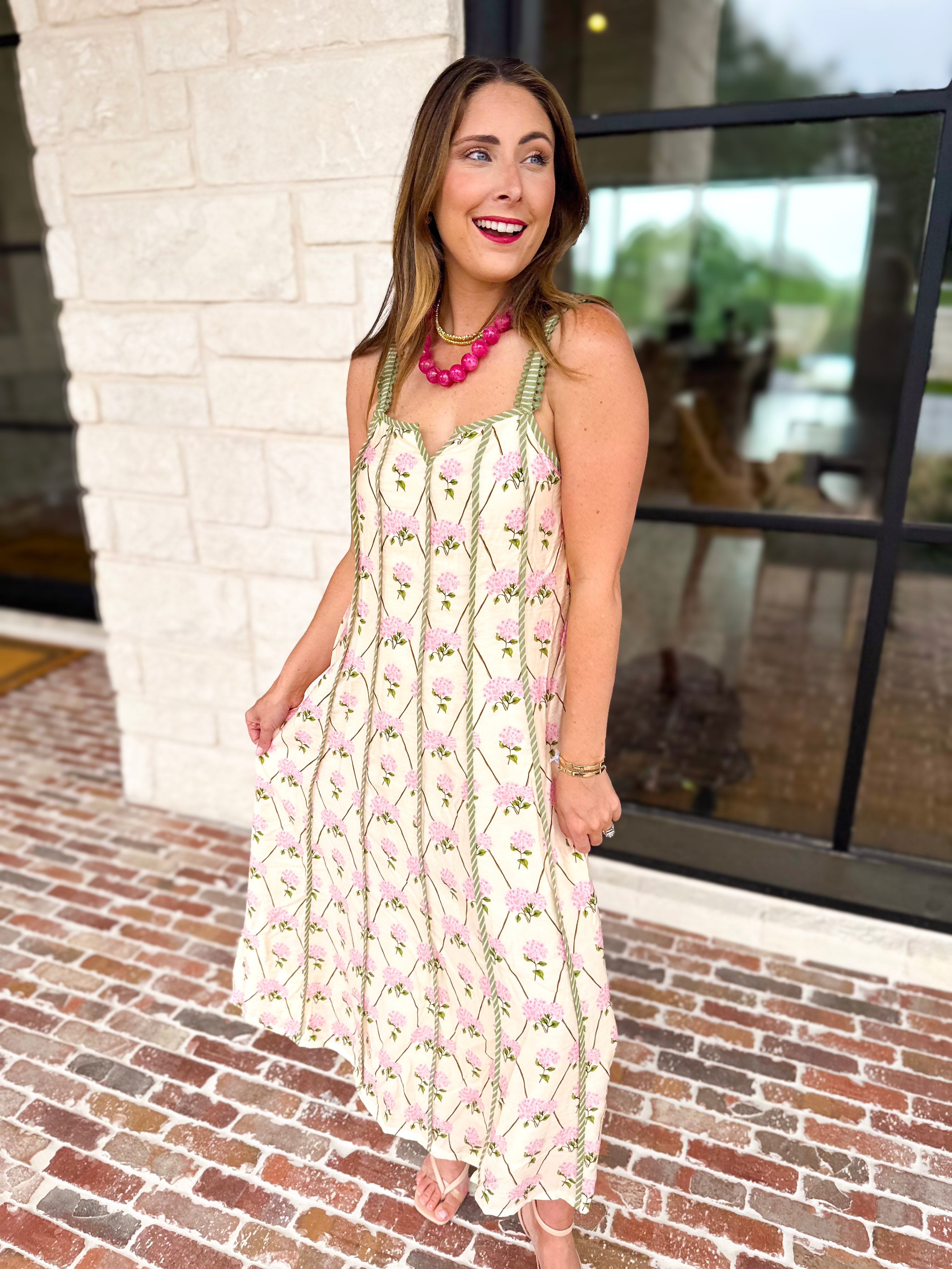 THML - Floral Fields Midi Dress-500 Midi-THML-July & June Women's Fashion Boutique Located in San Antonio, Texas