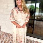 Garden Party Midi Dress-500 Midi-ENTRO-July & June Women's Fashion Boutique Located in San Antonio, Texas