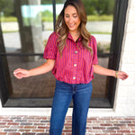 Coffee Date Blouse - Plum-200 Fashion Blouses-ENTRO-July & June Women's Fashion Boutique Located in San Antonio, Texas
