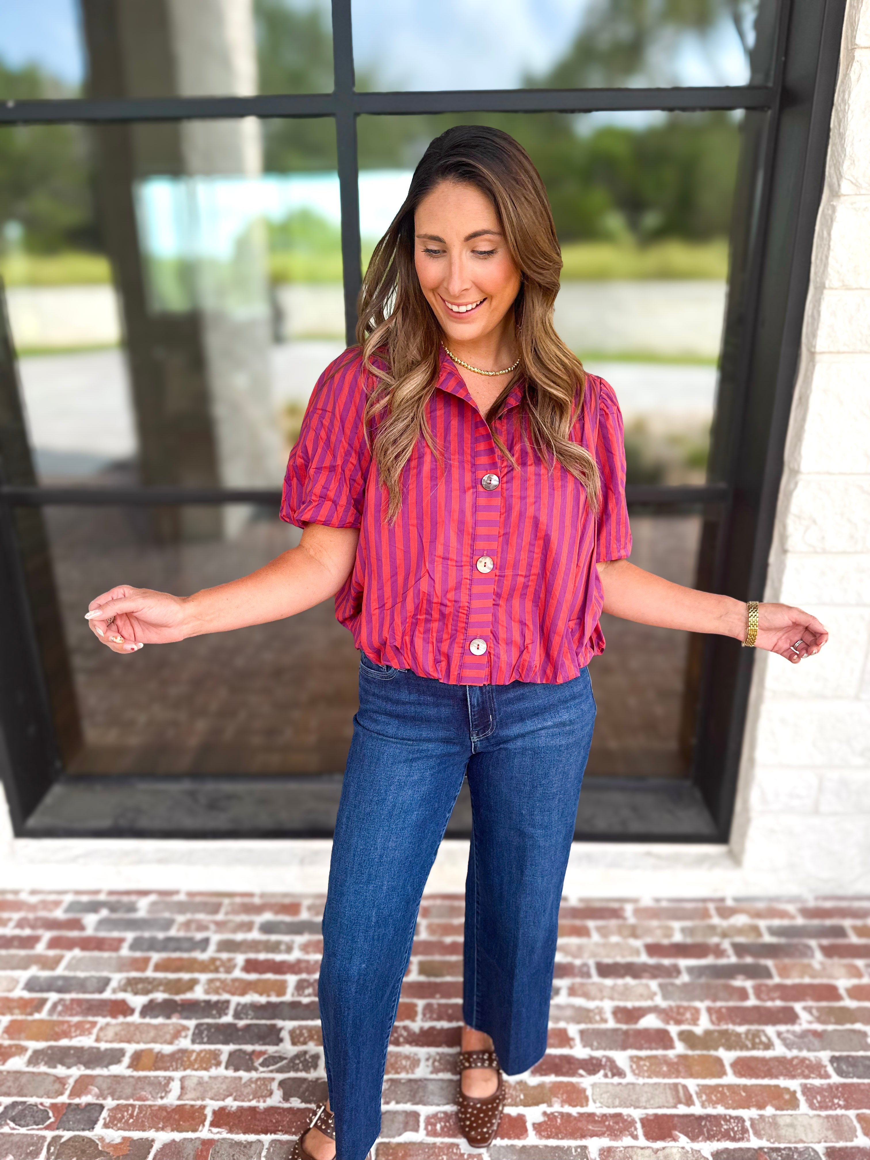 Coffee Date Blouse - Plum-200 Fashion Blouses-ENTRO-July & June Women's Fashion Boutique Located in San Antonio, Texas