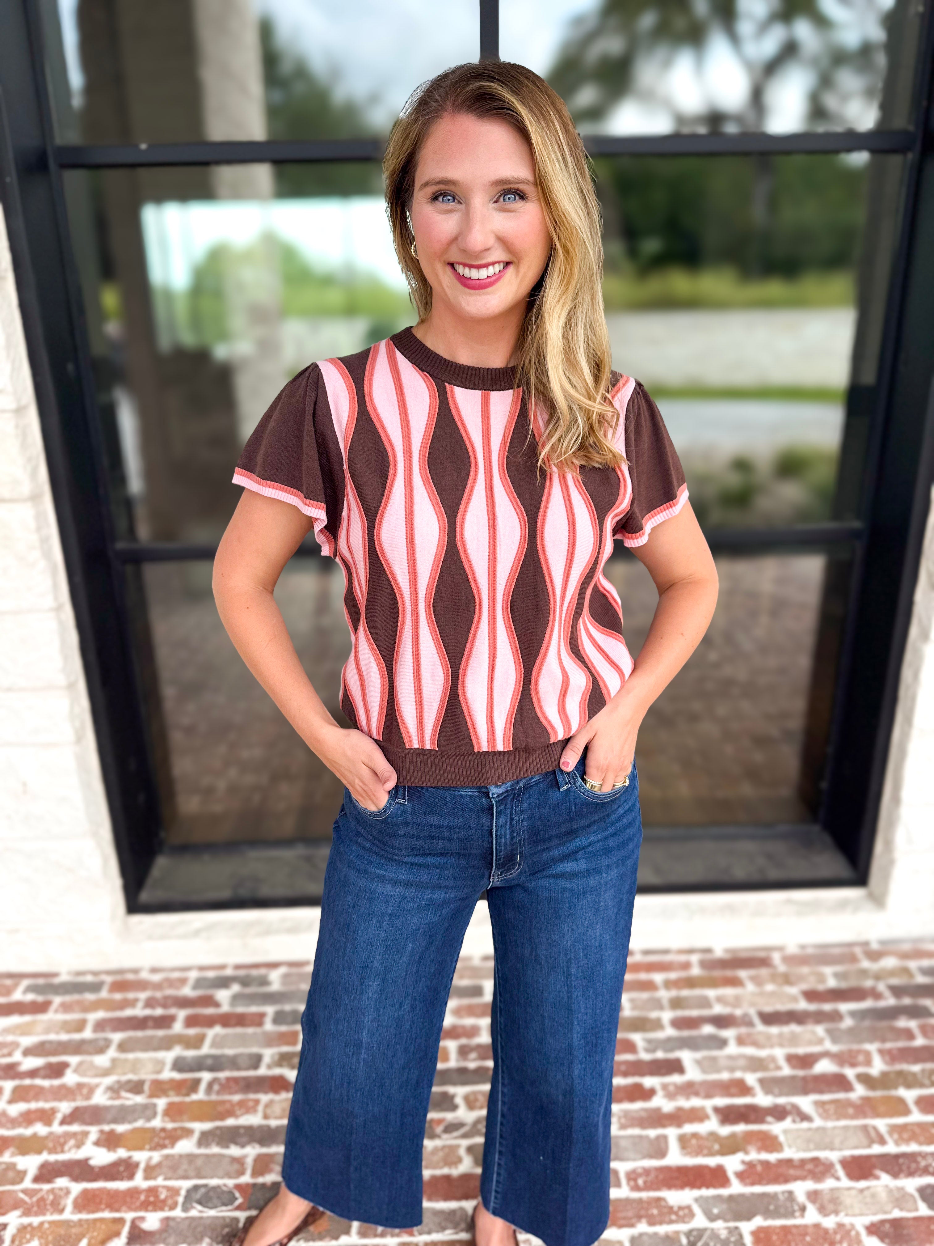 THML - The Rosewood Sweater Top-230 Sweaters/Cardis-THML-July & June Women's Fashion Boutique Located in San Antonio, Texas