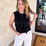 The Country Club Knit Sweater - Black-230 Sweaters/Cardis-ENTRO-July & June Women's Fashion Boutique Located in San Antonio, Texas