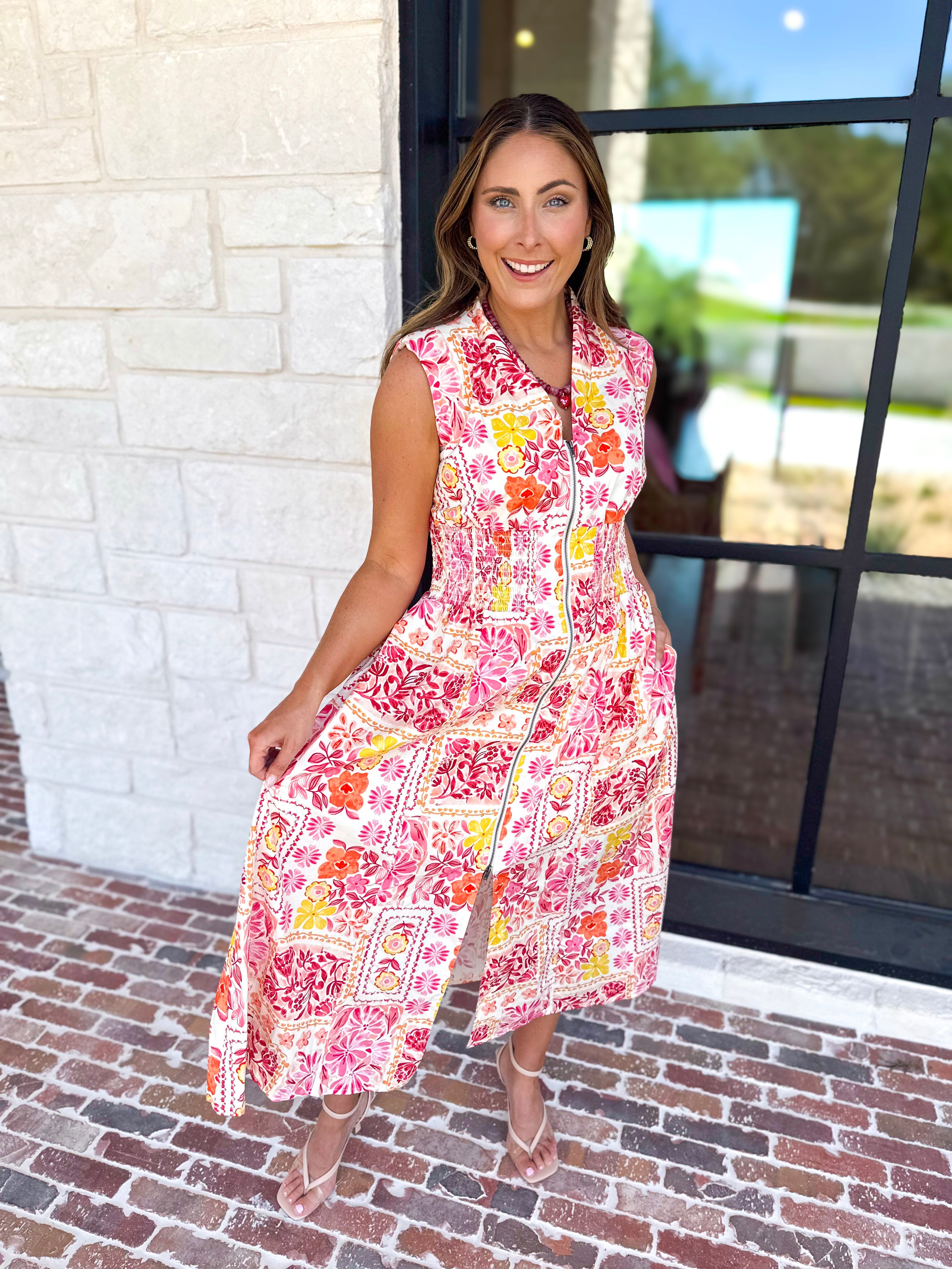 The Palm Beach Midi Dress-500 Midi-FATE-July & June Women's Fashion Boutique Located in San Antonio, Texas