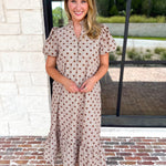 Ready Or Dot Midi Dress-500 Midi-ENTRO-July & June Women's Fashion Boutique Located in San Antonio, Texas