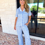 MARY SQUARE - Charlotte Pants PJ Set - Meadow Lane-300 Athleisure/Lounge-MARY SQUARE-July & June Women's Fashion Boutique Located in San Antonio, Texas