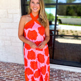 Shell & Shine Halter Midi Dress-500 Midi-ENTRO-July & June Women's Fashion Boutique Located in San Antonio, Texas